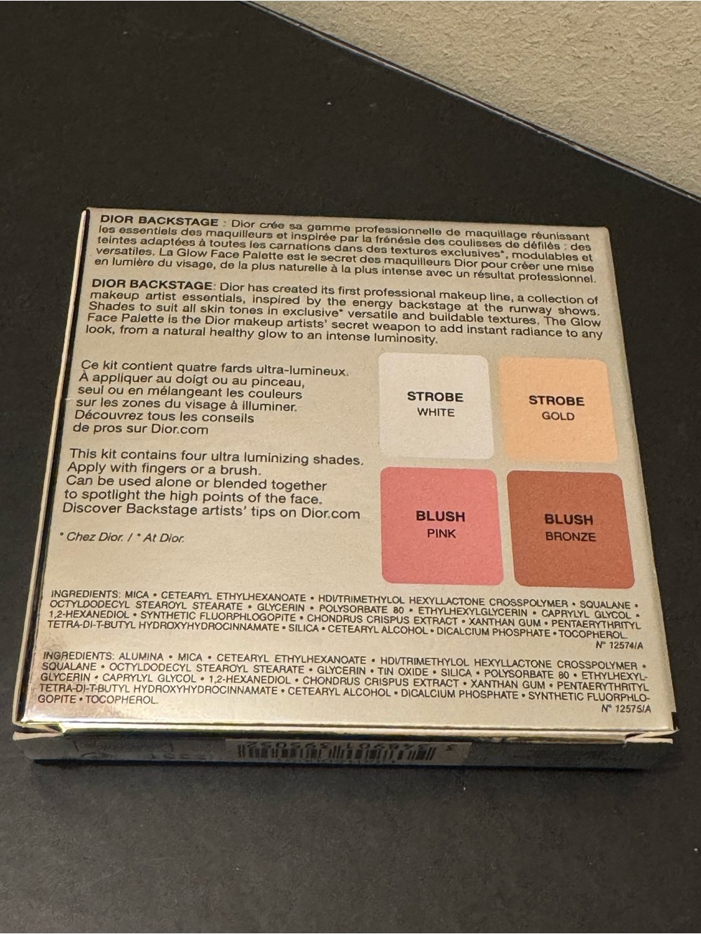 BNIB Dior Backstage Glow Face Palette 001 Universal - ORIGINAL 2018 FORMULA - Picture 11 of 12